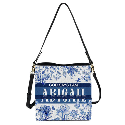 Personalized Christian Bucket Bag – Personalized Leather Bucket Bag with Custom Name & Bible Verse Meaning