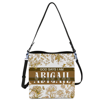 Personalized Christian Bucket Bag – Personalized Leather Bucket Bag with Custom Name & Bible Verse Meaning