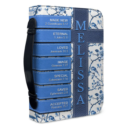 Personalized Leather Handbag – Custom Name with Each Letter Matched to a Unique Bible Verse
