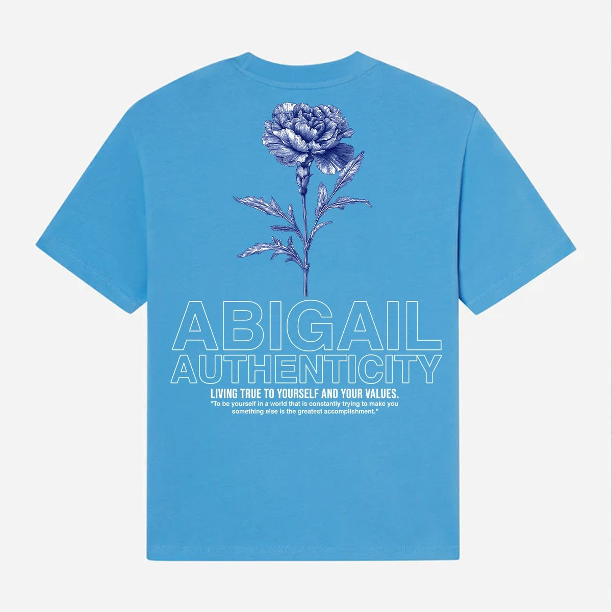 Personalized Flower T-Shirt with Name & Value | Inspirational Quotes Tee | Meaningful Gift for Her & Him