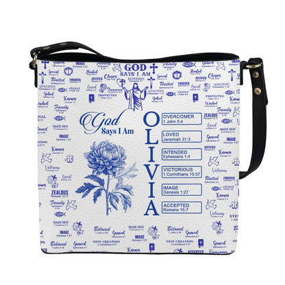 Personalized Christian Bucket Bag – Bucket Bag with Bible Verses & Birth Month Flowers – Custom Christian Gift by CHRISTIANARTBAG
