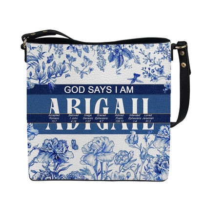 Personalized Christian Bucket Bag – Personalized Leather Bucket Bag with Custom Name & Bible Verse Meaning