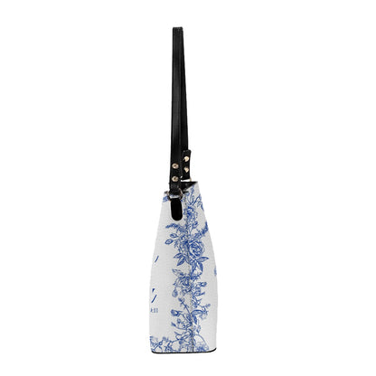 Personalized Christian Bucket Bag – Personalized Bible Verse & Birth Month Flowers – Christian Gift