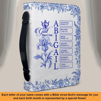 Personalized Bible Cover with Name Letters, Bible Verses & Birth Month Flowers – CHRISTIANARTBAG