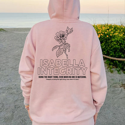 Personalized Flower T-Shirt & Hoodie with Name and Value – Custom Inspirational Apparel