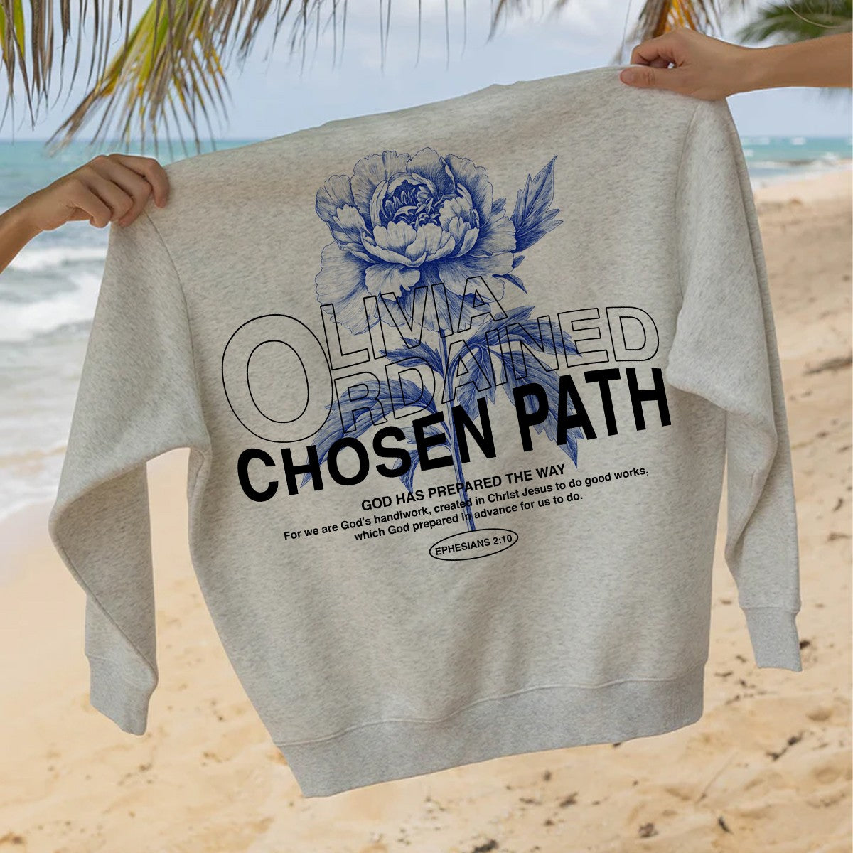 Personalized Christian T-Shirt – Bible Verse Initial & Birth Month Flower Design | CHRISTIANARTBAG