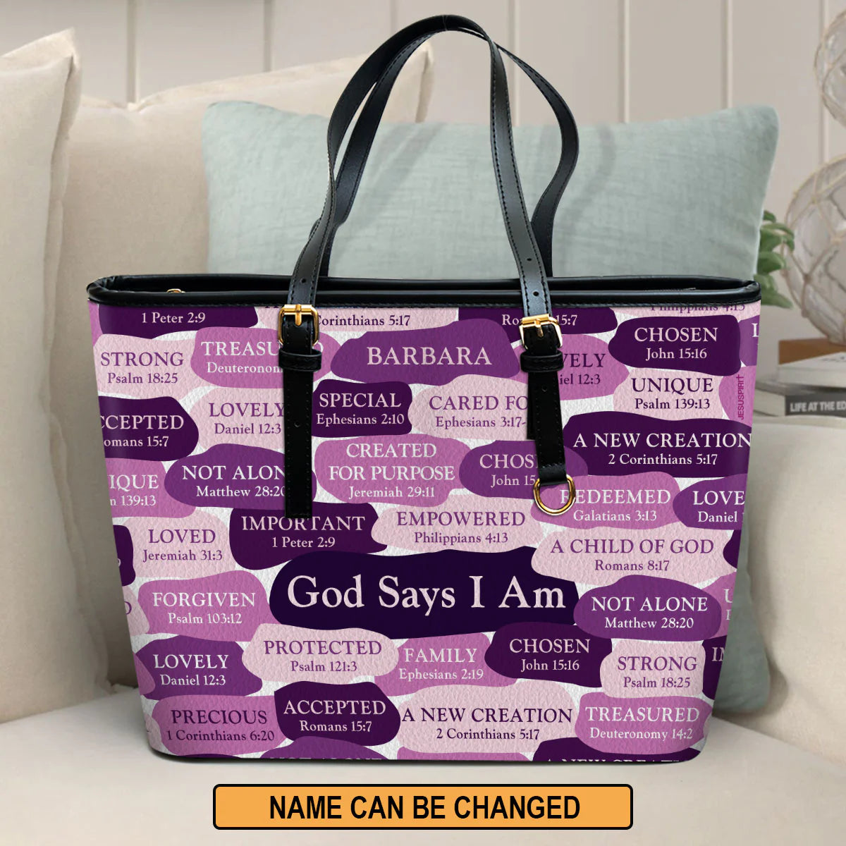 Christianart Designer Handbags, What God Says About You, Personalized Gifts, Gifts for Women. - Christian Art Bag
