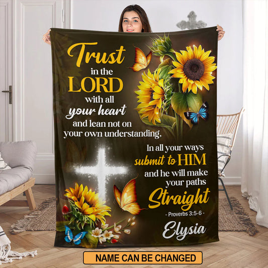 Christianart Blanket, Trust In The Lord, Christian Blanket, Bible Verse Blanket, Christmas Gift, CABBK11111223. - Christian Art Bag