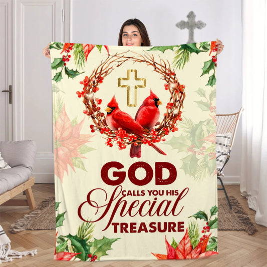 Christianart Blanket, God Calls You His Special Treasure, Christian Blanket, Bible Verse Blanket, Christmas Gift, CABBK06111223. - Christian Art Bag
