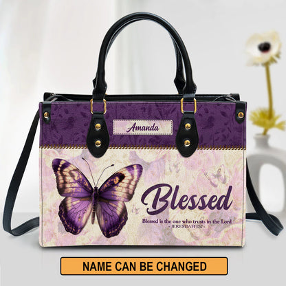 Christianart Handbag, Personalized Hand Bag, Blessed Is The One Who Trusts In The Lord Jeremiah 17:7, Personalized Gifts, Gifts for Women. - Christian Art Bag