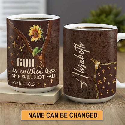 Christianartbag Drinkware, God Is Within Her, Personalized Mug, Personalized Tumbler, Personalized Gift. - Christian Art Bag