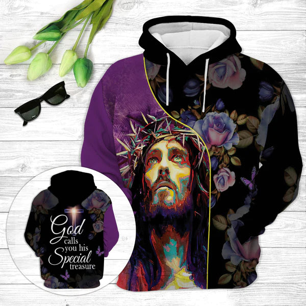 Christianartbag Clothing, God Calls You His Special Treasure, Christian 3D T-Shirt, Christian 3D Hoodie, Christian 3D Sweater, Unisex 3D T-Shirt. - Christian Art Bag