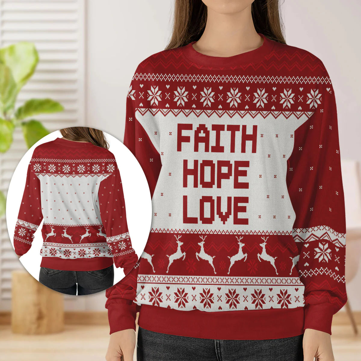 Faith hope love discount sweater