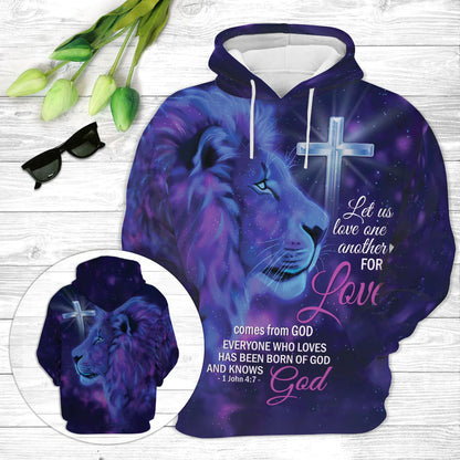 Christianartbag Clothing, For Love Comes From God 1 John 4:7, Christian 3D T-Shirt, Christian 3D Hoodie, Christian 3D Sweater, Unisex 3D T-Shirt. - Christian Art Bag