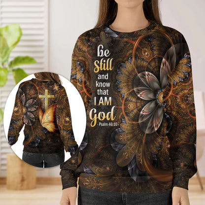 Christianartbag 3D Sweater, Be Still And Know That I Am God Psalm 46:10, Unisex Sweater, Christmas Gift. - Christian Art Bag