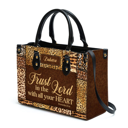 Christianart Handbag, Trust In The Lord With All Your Heart, Proverbs 3:5-6, Personalized Gifts, Gifts for Women. - Christian Art Bag