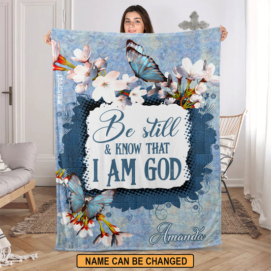 Christianart Blanket, Be Still And Know That I Am God, Christian Blanket, Bible Verse Blanket, Christmas Gift, CABBK08111223. - Christian Art Bag