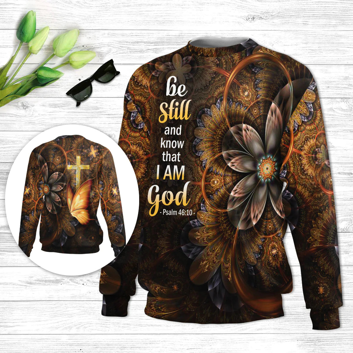 Christianartbag 3D Sweater, Be Still And Know That I Am God Psalm 46:10, Unisex Sweater, Christmas Gift. - Christian Art Bag