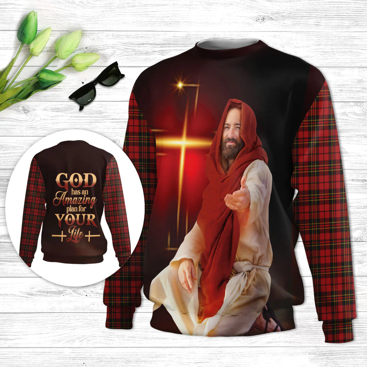Christianartbag 3D Sweater, God Has An Amazing Plan For Your Life, Unisex Sweater, Christmas Gift. - Christian Art Bag