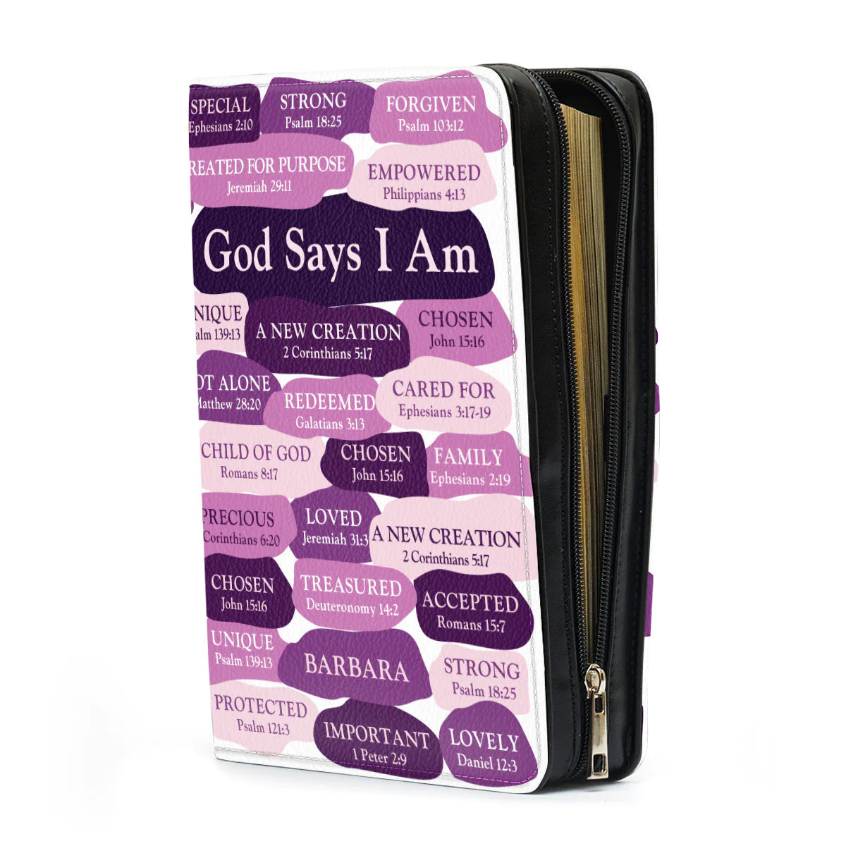 Christianart Bible Cover, What God Says About You, Personalized Gifts for Pastor. Gifts For Women. - Christian Art Bag