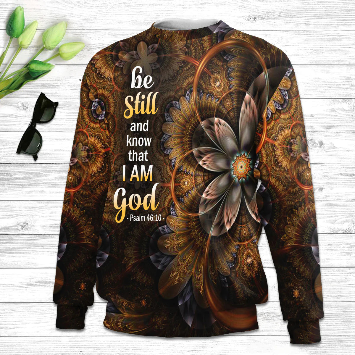 Christianartbag 3D Sweater, Be Still And Know That I Am God Psalm 46:10, Unisex Sweater, Christmas Gift. - Christian Art Bag