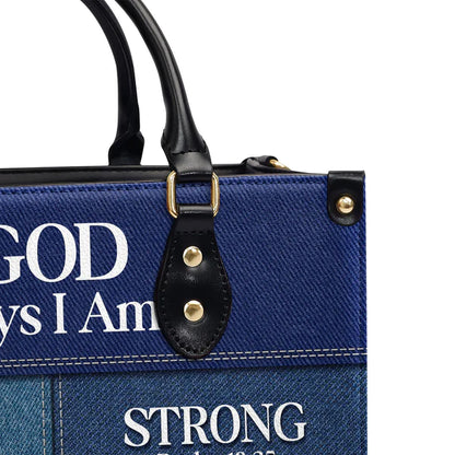Christianartbag Handbags, God Says I Am Blessed Ephesians 1:3 Leather Bags, Personalized Bags, Gifts for Women, Christmas Gift, CABLTB08290723. - Christian Art Bag