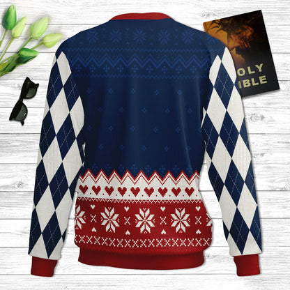 Christianartbag 3D Sweater, Because He Lives Can Face Tomorrow, Unisex Sweater, Christmas Gift. - Christian Art Bag