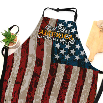 Christianartbag Apron, God Bless America, Flag American Christian Apron for Women, Gift For Women, Christmas Gift, - Christian Art Bag