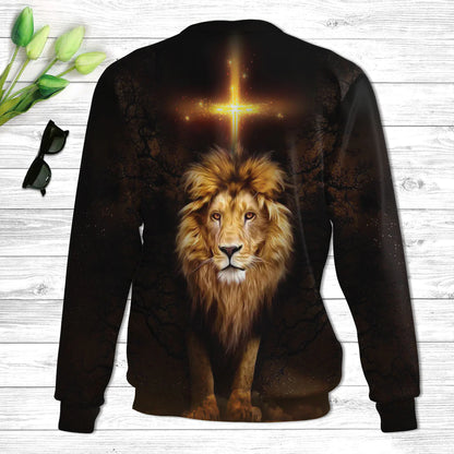 Christianartbag 3D Sweater, I Will Walk By Faith Even When Cannot See Lion, Unisex Sweater, Christmas Gift. - Christian Art Bag