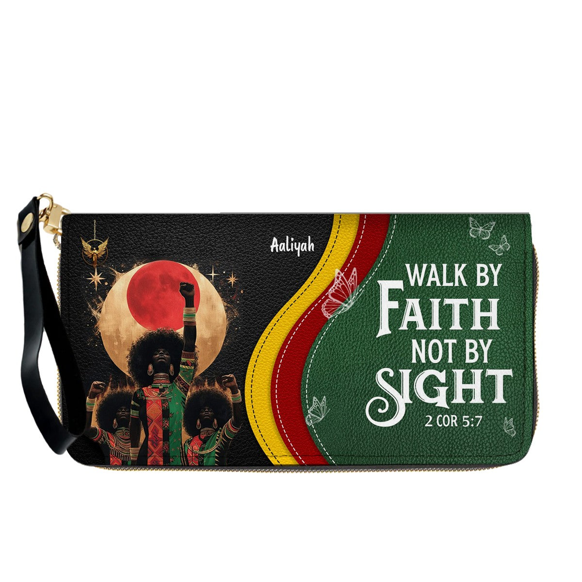 Set - Personalized Christian Leather Handbag & Wallet | Custom Bible Verse Faith Gift for Women by CHRISTIANARTBAG