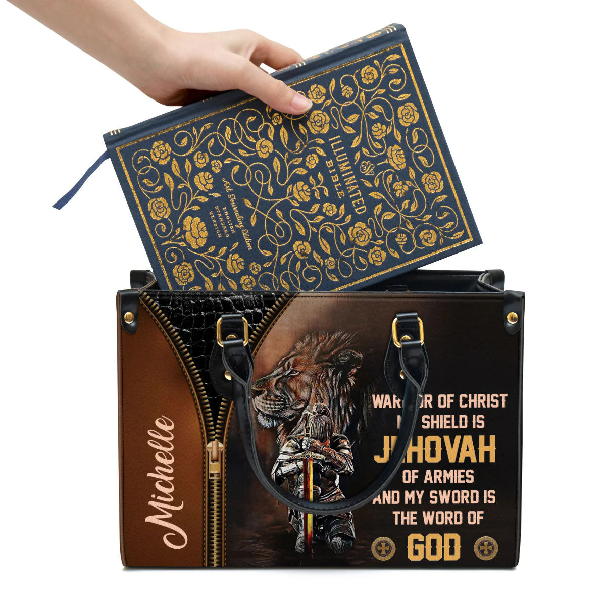 Christianartbag Handbag, Warrior Of Christ Beautiful, Personalized Gifts, Gifts for Women, Christmas Gift. - Christian Art Bag