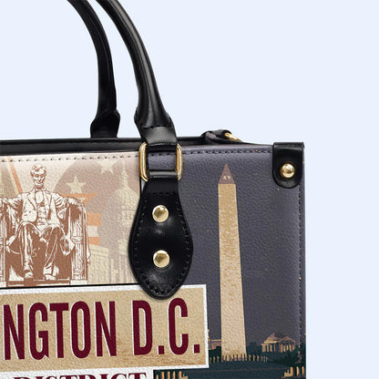 Washington D.C. Landmarks Leather Handbag by CHRISTIANARTBAG – Capital Style Elegance - CABLTHB09010424.