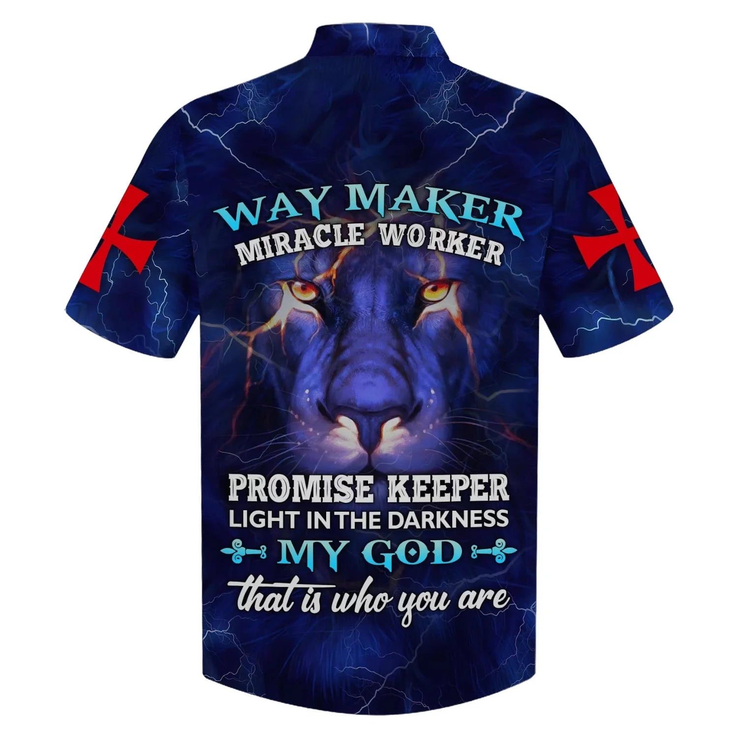 Christianartbag Hawaiian Shirt, Way Maker Miracle Worker Promise Keeper Light In The Darkness My God That Is Who You Are Lion Hawaiian Shirt, Christian Hawaiian Shirts For Men & Women. - Christian Art Bag