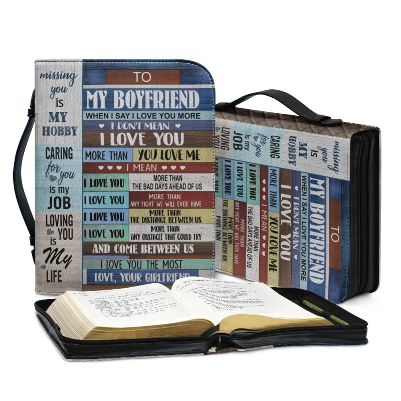 Christianartbag Bible Cover, To My Boyfriend Bible Cover, Personalized Bible Cover, Gift For Boyfriend, Christian Gifts, CAB08081223. - Christian Art Bag