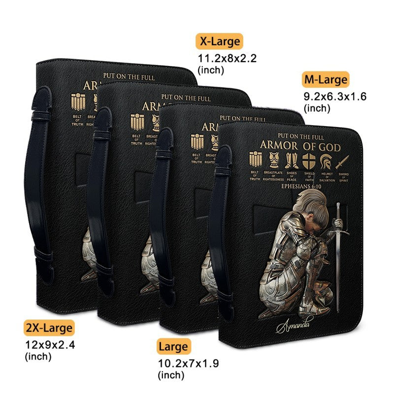 Personalized Armor of God Bible Cover Case | Custom Name & Color - CHRISTIANARTBAG 01082826