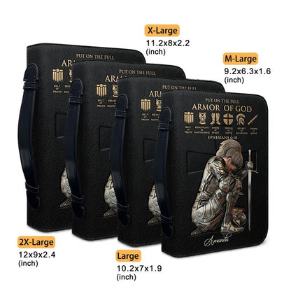 Personalized Armor of God Bible Cover Case | Custom Name & Color - CHRISTIANARTBAG 01082826