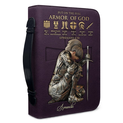 Personalized Armor of God Bible Cover Case | Custom Name & Color - CHRISTIANARTBAG 01082826