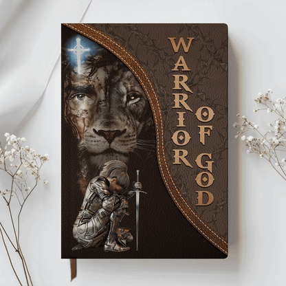 Personalized Armor of God Leather Notebook – Custom Name & Skin Tone – Each Letter Linked to a Bible Verse