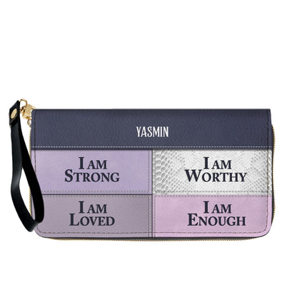 CHRISTIANARTBAG Personalized Leather Handbag & Long Wallet Set