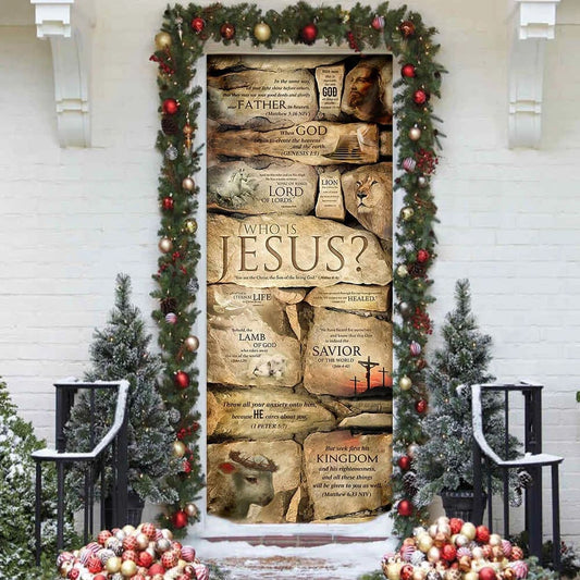 Christianartbag Door Cover, Who Is Jesus, Religious Door Decorations, Christian Home Decor - Christian Art Bag