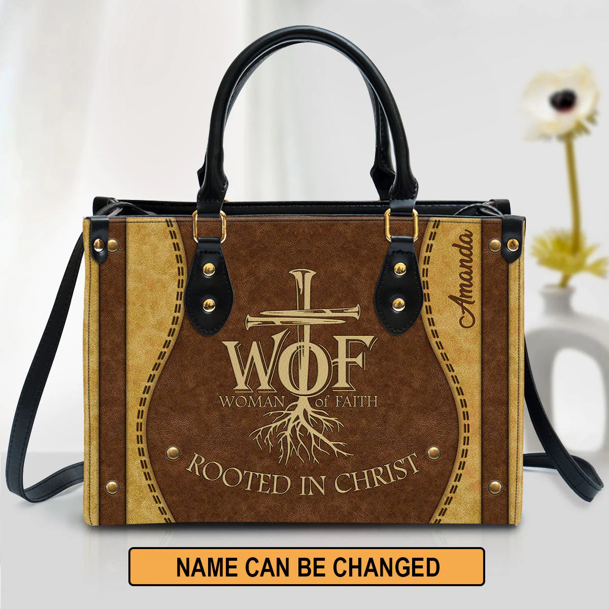 Christianartbag Handbags, Woman Of Faith Leather Bags, Personalized Bags, Gifts for Women, Christmas Gift, CABLTB01300723. - Christian Art Bag