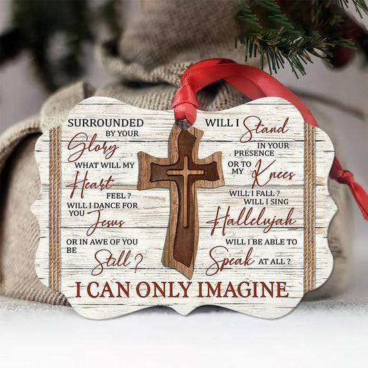 Christianartbag Ornament, Cross Imagine Faith, Christmas Ornament, Christmas Gift, Personalized Ornament. - Christian Art Bag