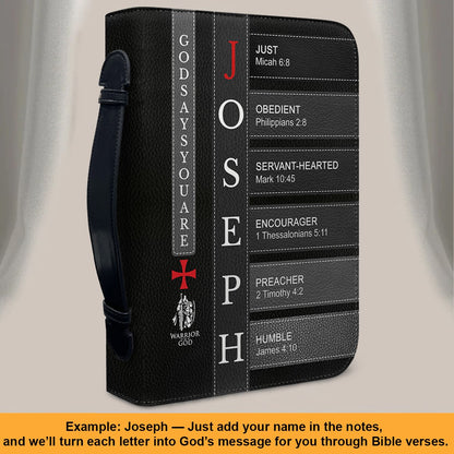 Personalized Bible Cover for Men – Christian Leather Pastor Gift with Name & Scripture | CHRISTIANARTBAG