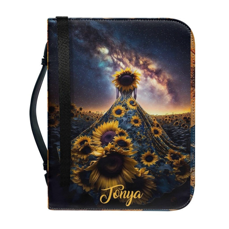 Christianartbag Bible Cover, Sunflower Solomon 2:12 Bible Cover, Personalized Bible Cover, Sunflower Cross Bible Cover, Christian Gifts, CAB02171123. - Christian Art Bag