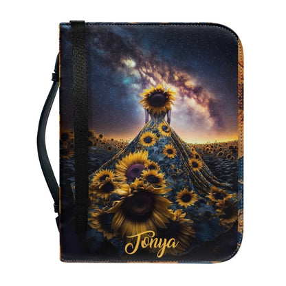 Christianartbag Bible Cover, Sunflower Solomon 2:12 Bible Cover, Personalized Bible Cover, Sunflower Cross Bible Cover, Christian Gifts, CAB02171123. - Christian Art Bag