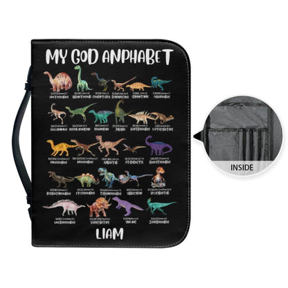 CHRISTIANARTBAG Bible Cover - My GOD Alphabet - Custom Name, Verse, Design - Personalized Bible Cover, CABBBCV01291024.