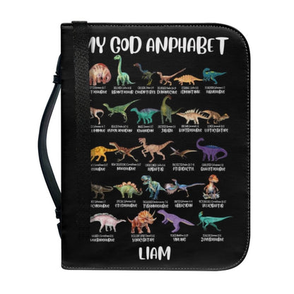 CHRISTIANARTBAG Bible Cover - My GOD Alphabet - Custom Name, Verse, Design - Personalized Bible Cover, CABBBCV01291024.