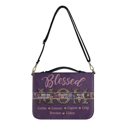 CHRISTIANARTBAG Bible Cover - Uncover the sacred meaning of your name - Blessed MOM - Blessed NANA - Personalized Bible Cover, CABBBCV01150924.