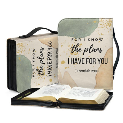 Christianartbag Bible Cover, For I Know The Plans I Have For You Bible Cover, Personalized Bible Cover, Flower Bible Cover, Christian Gifts, CAB09101123. - Christian Art Bag