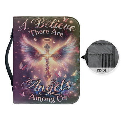 Christianartbag Bible Cover, I Believe There Are Angels Among Us Bible Cover, Personalized Bible Cover, Cross Bible Cover, Christian Gifts, CAB01090124. - Christian Art Bag
